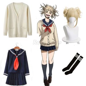 Cosplay Kostuums Mijn Anime Boku Geen Hero Academia Himiko Toga Kostuum JK Uniform Pruik Vrouwen Sailor Jurk Past C62C49