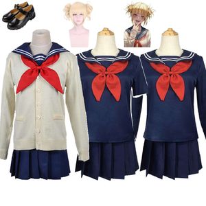 Cosplay croix corps Himiko Toga Cosplay Costume Anime Boku No My Hero Academia adulte homme femme Halloween école marin uniforme Costume