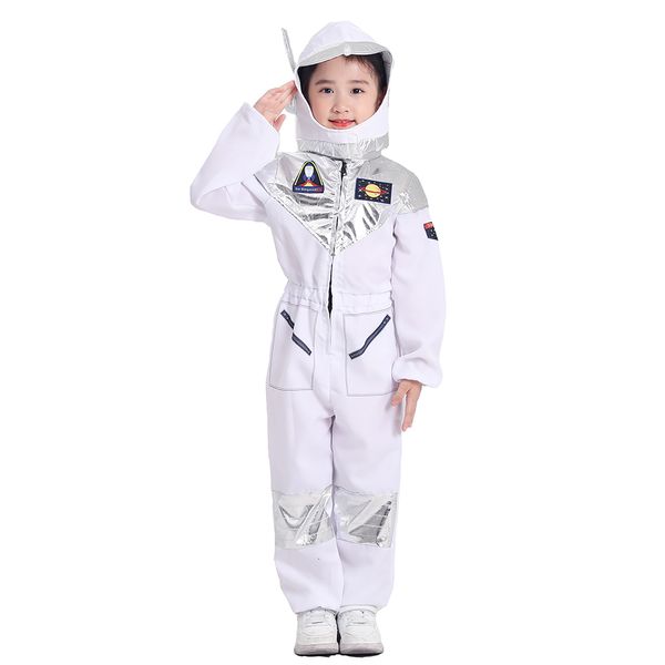 Cosplay Deluxe Boys Girls White Space Astronaut Costume Adecuado para Book Week Halloween Carnival Out Space Fiesta temática Disfraces para niños 230606