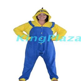 Cosplay Despicable één oog mond geel One Piece Pyjama Onesie Unisex Volwassen Kostuum Jorge Pyjama Pyjama Cartoon Dieren Costum267z