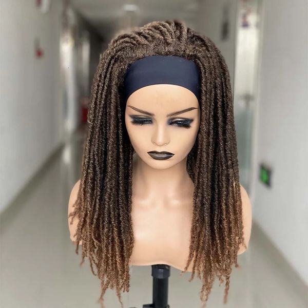 Cosplay Dreadlock perruque cheveux synthétiques bandeau Crochet tresse perruque résistant à la chaleur couleur noire perruques pour femmes noires au quotidien 240226