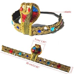 Cosplay Band Égyptien Bande Golden Color Snake Hair Bands Party Decors