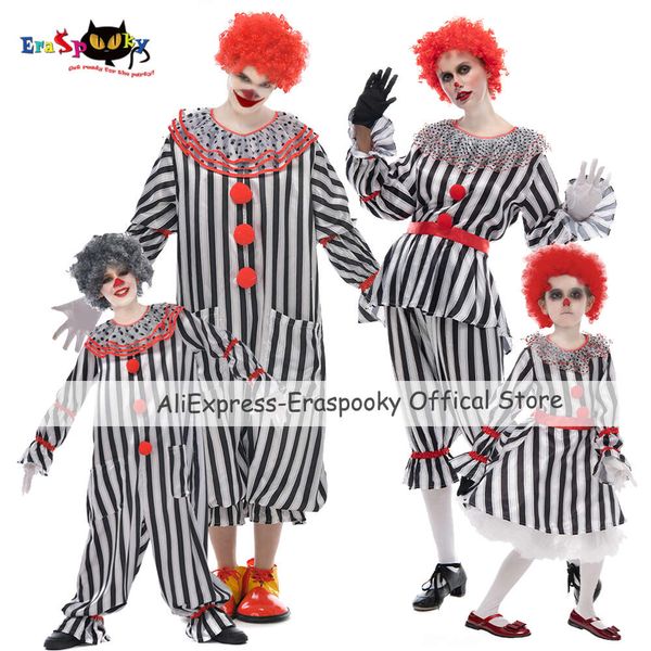 cosplay Eraspooky 2020 Halloween déguisement effrayant Clown tueur Cosplay adulte femmes Pennywise combinaison fête enfants famille Match Clothescosplay