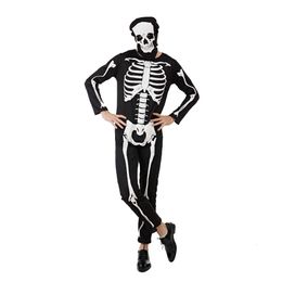 cosplay Eraspooky Disfraz de Halloween para Adultos Mono con Estampado de Calavera para Hombres Máscara de Esqueleto Cara Completa Fiesta de Miedo Pascua Purim Disfracescosplay