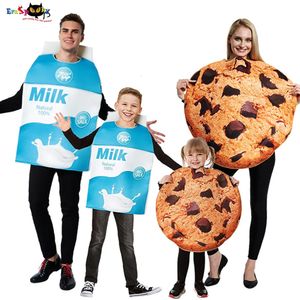 Cosplay Eraspooky drôle nourriture biscuits au lait Cosplay Costumes d'Halloween pour femmes adultes enfants fête de noël groupe famille tenues assorties 231005