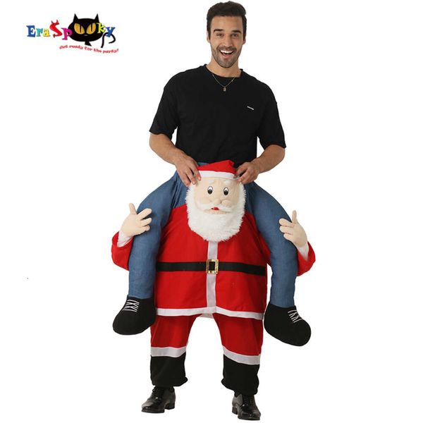 Cosplay Eraspooky divertido paseo en mí Papá Noel disfraz de Navidad para adulto llevar hacia atrás carnaval novedad pantalones vestido Upcosplay