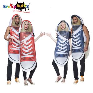 cosplay Eraspooky Costume de couple pour fête d'Halloween - Baskets amusantes pour adultes - Chaussures de cricket en toile - Tenue de cosplay - Robe fantaisie de carnaval