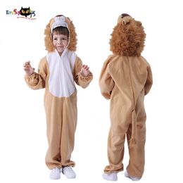 Cosplay Eraspooky niños lindo disfraz de león niños mono de animales de dibujos animados con capucha traje de fiesta de carnaval Purim Halloween vestido de lujo 231017