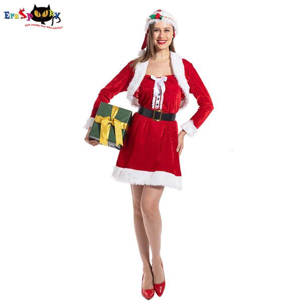 Cosplay Eraspooky – Costume de bébé pour femme, robe Miss Santa pour tenue de noël, adulte