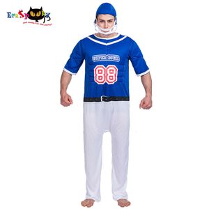 cosplay Eraspooky Costume de footballeur américain pour hommes, combinaison de joueur de Football musculaire, uniforme avec casque, Cosplay de fête pour adultes