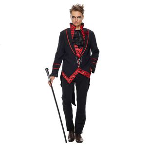 cosplay Eraspooky Heren Middeleeuwse Vampier Duivel Trenchcoat Gothic Volwassen Halloween Kostuum Graaf Dracula Cosplay Pasen Carnaval Partycosplay