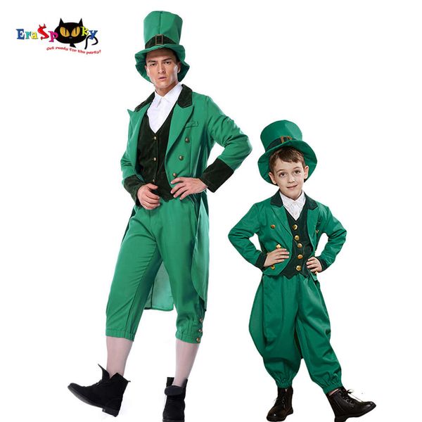 cosplay Eraspooky Plus trèfle vert irlande jour de la Saint-Patrick Costume de carnaval adulte lutin Cosplay enfants famille déguisement Hatcosplay