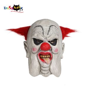 cosplay Eraspooky Enge Dikke Clown Maskers Mannen Halloween Kostuum voor Volwassen Horror Latex Volgelaatsmasker Film Cosplay Props Rood Haircosplay