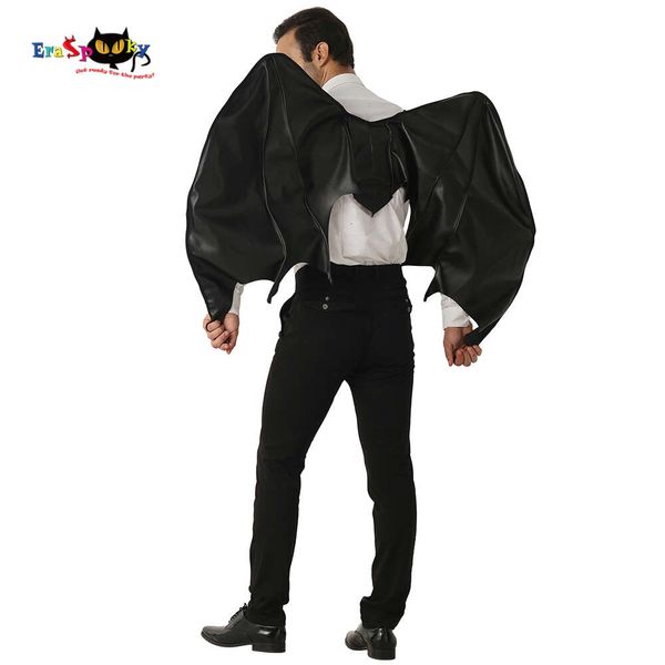 cosplay Eraspooky Vintage ailes de dinosaure noir Cosplay déguisement d'halloween adulte en cuir chauve-souris Dragon aile carnaval fête Propscosplay