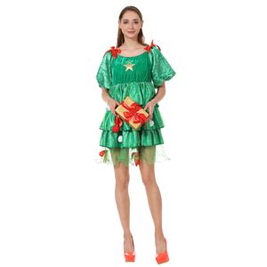 Cosplay Eraspooky – tenue de Cosplay pour femmes, arbre vert, elfe de noël, tenue de fête de carnaval, Performance du nouvel an, robe Lolita