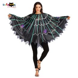 Cosplay Eraspooky – cape en toile d'araignée pour femmes, Costume d'halloween pour adultes, déguisement de fête d'araignée effrayante