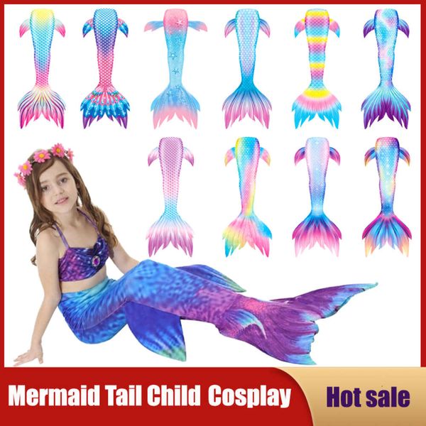 Cosplay fantaisie queue de sirène enfants robe de natation fête Halloween Cosplay Costumes enfants Bikini maillot de bain fille plage maillot de bain