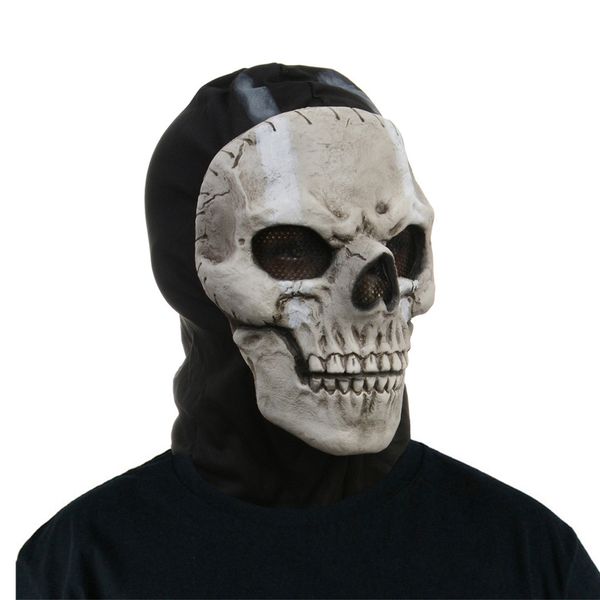 Cosplay personaje del juego cabeza hueso cráneo esqueleto espeluznante miedo máscara de Halloween casco de cara completa accesorio de disfraz para fiesta de Carnaval