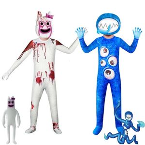 Jeu de Cosplay Garten Of Ban Gartenon, Costume de monstre blanc et bleu maléfique, Costume de Cosplay, Anime d'horreur, body pour enfant, déguisement d'halloween