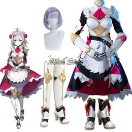 Cosplay Game Genshin Impact Noelle Cosplay Kostuum Uniform Pruik Meid Lolita Jurk Halloween Kleding Aangepaste Laarzen Schoenen Voor Mannen Vrouwen