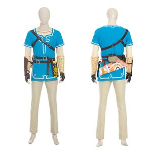 Cosplay Game Legend Cosplay Breath Of The Wild Kostuum Hero Link Kleding Fancy Halloween Carnaval Outfit Volledige rekwisieten met laarzen