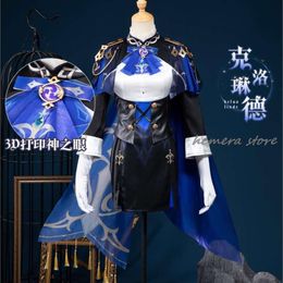 Cosplay Genshin Impact Clorinde Cosplay Kostuum Spel Pak Prachtige Jurk Mooie Uniform Halloween Party Outfit Vrouwen S XXL Nieuw