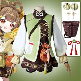 Cosplay Genshin Impact Kostuum Voor Vrouwen Kinderen Lolita Jurk Mooie Uniform Halloween Party Cosplay Yaoyao Outfit