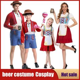 Cosplay Duits Oktoberfest-kostuum voor volwassen kinderen Beierse nationale bierfeest Halloween Fancy Clubwear Cosplay Maid Wench Dirndl-jurk