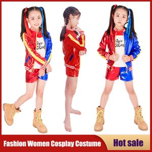 Cosplay Meisje Vrouwen Cosplay Kostuums Film Clown Suicide Harley Pak Squad Quinn Monster Jas Shorts Sets Party Halloween Anime Kleding