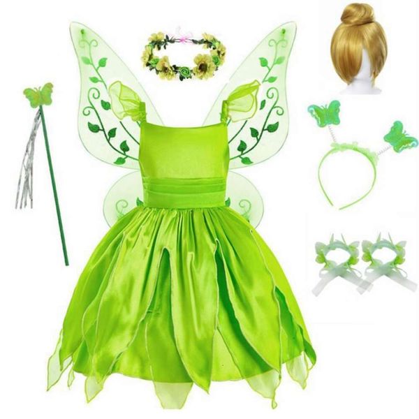 Cosplay filles fleur fée Up enfants avec des ailes Halloween princesse Costume Ees fête fée clochette Dresscosplay