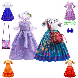 Cosplay meisjes mirabel fancy jurk suit isabela baby cosplay prinses kostuums kinderen kleding dolores kinderen verjaardagsfeestje Vestidos 230331