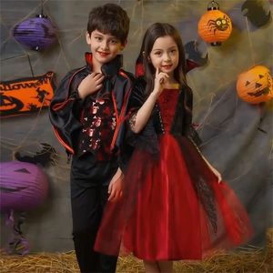 Cosplay Halloween Meisjes Heks Jurk Carnaval Party Peuter Kids Bat Kostuum Baby Up Kinderen Pompoen Kleding 230906
