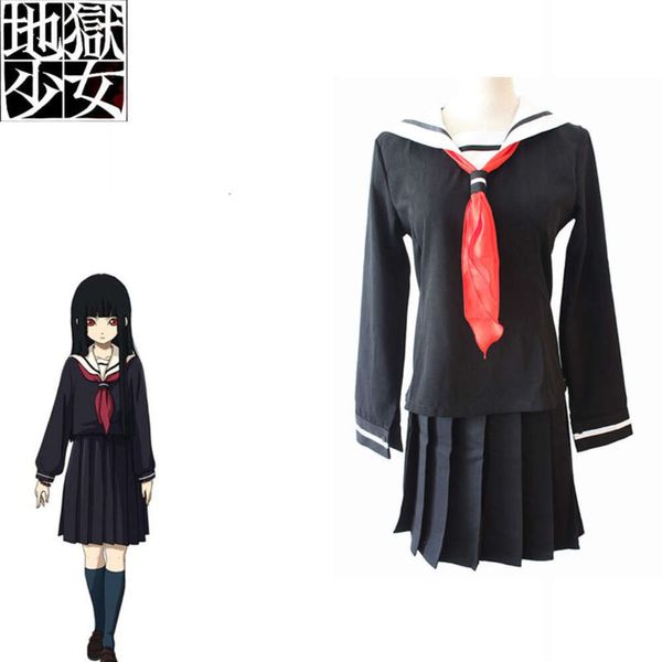 cosplay Hell Girl Ai Enma Costume Jigoku Shoujo japonais Anime Cosplay Costumes pour unisexe fantaisie marin école uniformes ensemble complet cosplay