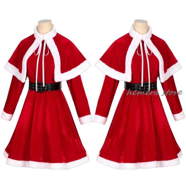 Cosplay disfraz de Halloween caliente niñas Navidad vestido de Cosplay Sexy juego de rol uniforme de fiesta mujeres hasta rojo