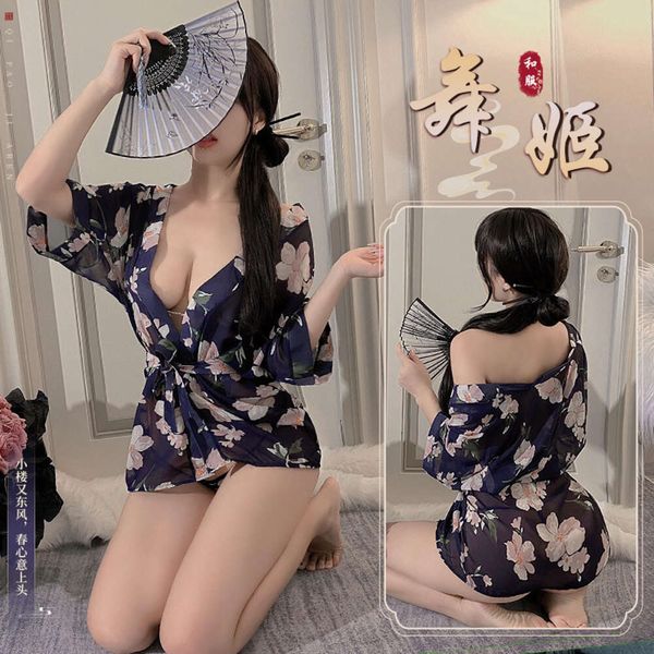 Cosplay Lingerie japonaise Cosplay Sexy Kimono ensemble adulte femme Costumes porno vêtements sexe costume Robe extrême Mini Robe jeu de rôle