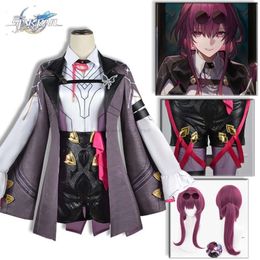 Cosplay Kafka Honkai Cosplay Star Rail jeu Costume uniforme de Combat perruque femmes vestes Halloween fête jeu de rôle vêtements Comic Con