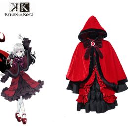 Cosplay Kushina Anna K retour du roi japonais Anime Lolita robe rouge Costume de Cosplay Halloween avec cape costumes de fête cosplay