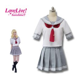 Cosplay Lovelive Sunshine Ohara Mari, disfraces de Cosplay, Chica de anime japonesa Aqours, uniforme escolar, cosplay