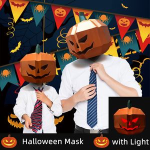 Cosplay Mascaras Halloween Led Masque Costume Citrouille Lampe DIY 3D Papier Papercraft De Noël Caméléon Jouets Partie Slipknot Masque
