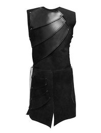 Cosplay heren kostuum volwassen mannen middeleeuwse boogschutter larp ridder held kostuum krijger zwarte pantser outfit Romeinse solider spullen uitrusting kleding voor prestaties kostuum m-3xl 8198