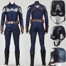 Cosplay Film Kapitein Winter Soldaat Superheld Steve Rogers Cosplay Kostuum Partij Carnaval Knappe Battle Outfit