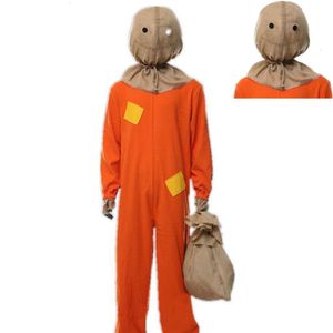 Costume de Cosplay du film Sam, bandeau d'halloween, tours ou friandises sans sucre, combinaison citrouille d'horreur pour enfants et adultes, Costume de poche