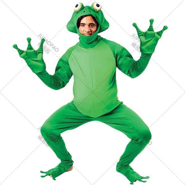 Cosplay nouveau Animal adulte hommes drôle grenouille Halloween Cosplay fête combinaison vêtements salopette grande taille cosplay