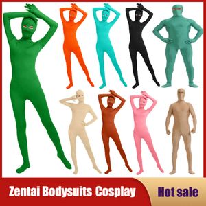 Cosplay nouveau enfant adulte Lycra oeil ouvert corps complet Zentai costume personnalisé dos fermeture éclair seconde peau serré Halloween manches longues Cosplay combinaison