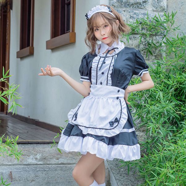 Cosplay nuevo vestido Sexy de Lolita gótica dulce Anime francés Cosplay Sissy Maid uniforme más disfraz de Halloween para mujeres M-5XLcosplay