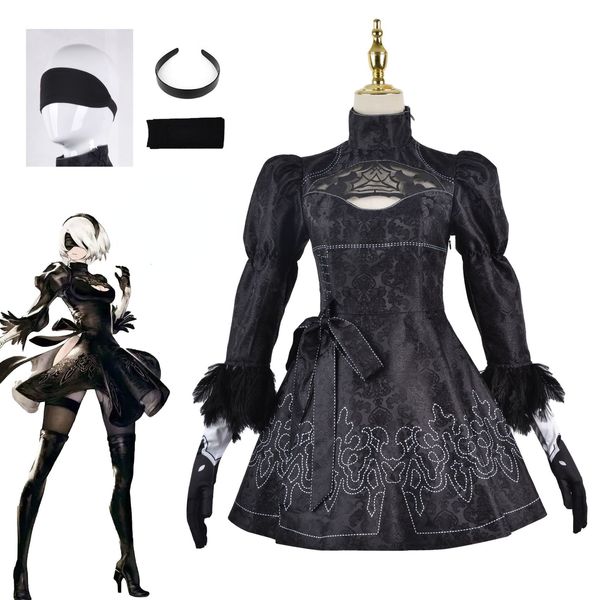 Cosplay Nier Automata Cosplay Cosplay Yorha 2B Juegos de atuendos sexys Traje de mujeres Juego de fantasía de Halloween Fancy Fancy 230817