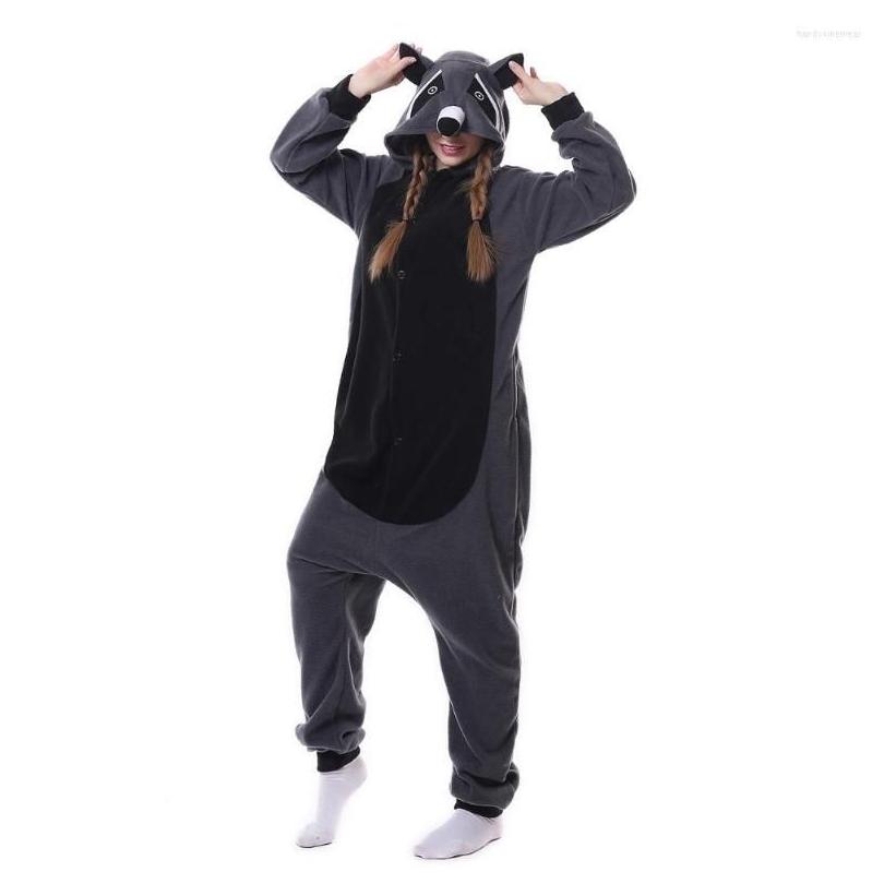 Cosplay Onesies Pajama Raccoon Costumes Kigurumi Adts Cat Bear Shark Dragon Jumpsuit Christmas Gift Drop Delivery Apparel Dhvds