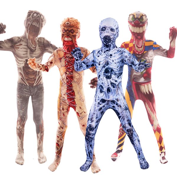 Cosplay Purim Disfraces de Halloween para niños Horror Zombies Niño Niña Esqueleto Vestir Fantasía Clipart Mono Niños Monstruo Disfraz 230818