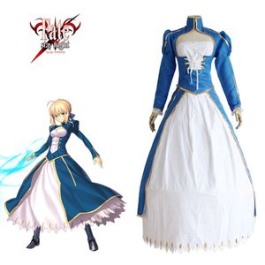 Cosplay sabre robe bleue Cosplay séjour nuit destin zéro U.B.W-TE japonais Anime femmes Halloween Arturia Pendragon Costumecosplay