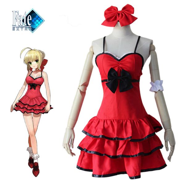 Cosplay Saber vestido rojo Lolita Cosplay Extra CCC Fate Stay Night Zero Anime japonés Nero Claudius disfraz de Halloween cosplay
